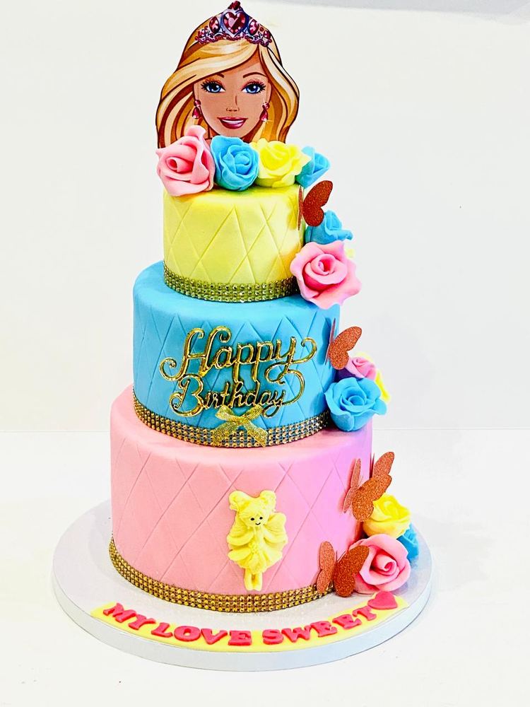 Princess Floral Tier Cake