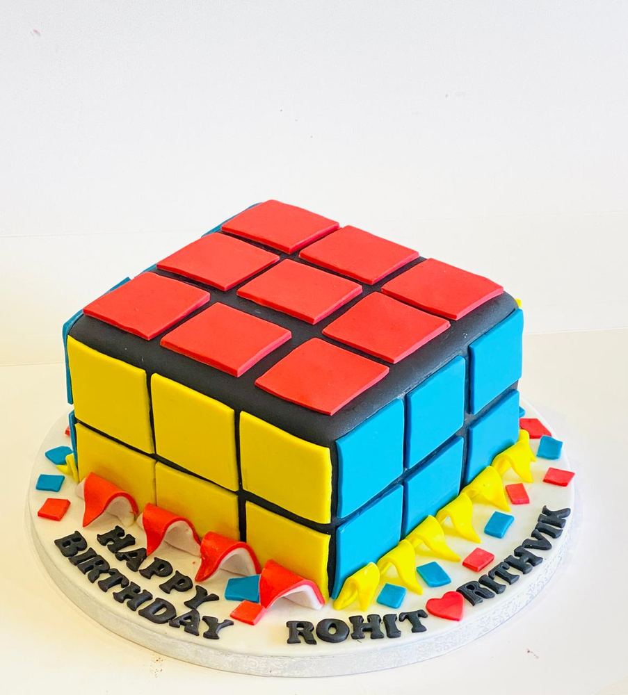 Rubik's Cube Cake