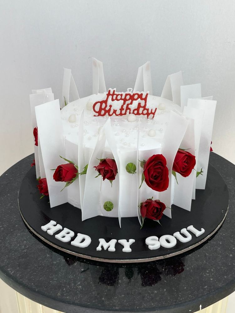 Rose Drape Birthday Cake