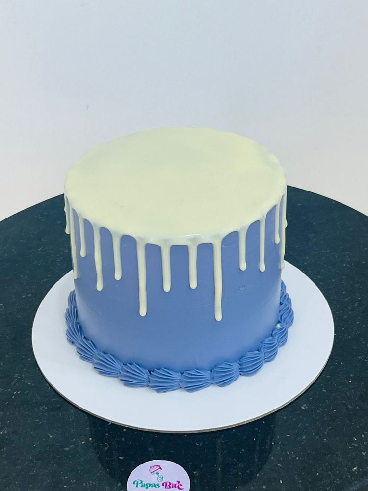 Blue Drip Cake